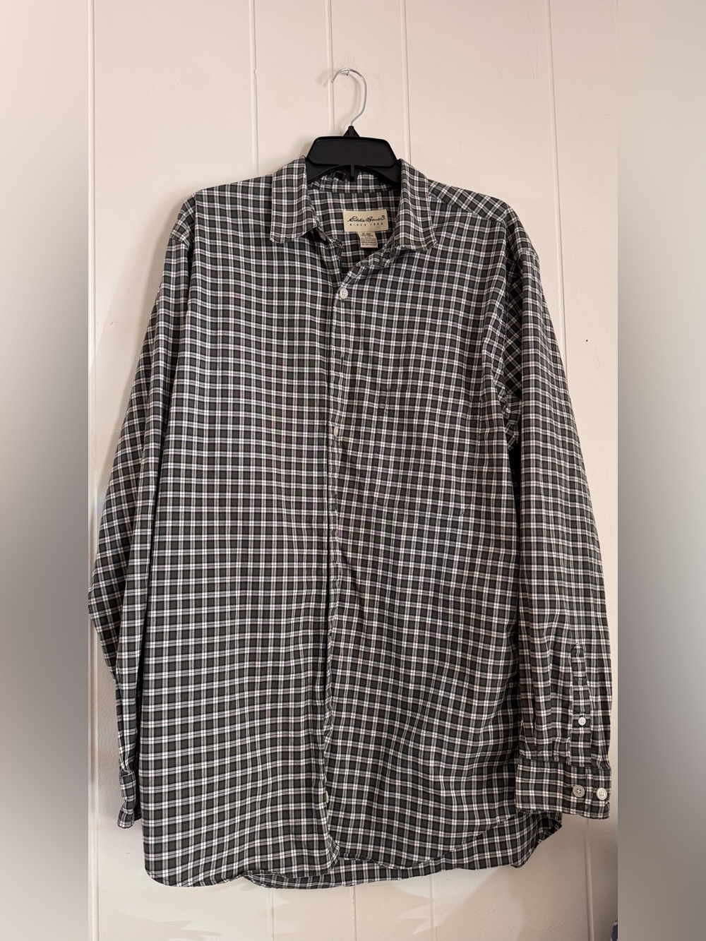 Eddie Bauer Men’s Tall Large plaid button down NWOT
